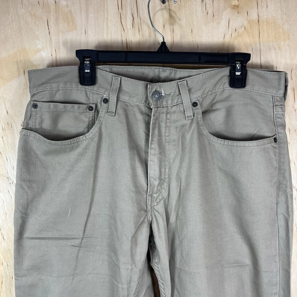 Levi's 559 Men's Jeans 34x32 Beige Relaxed Straight Denim Casual Used
